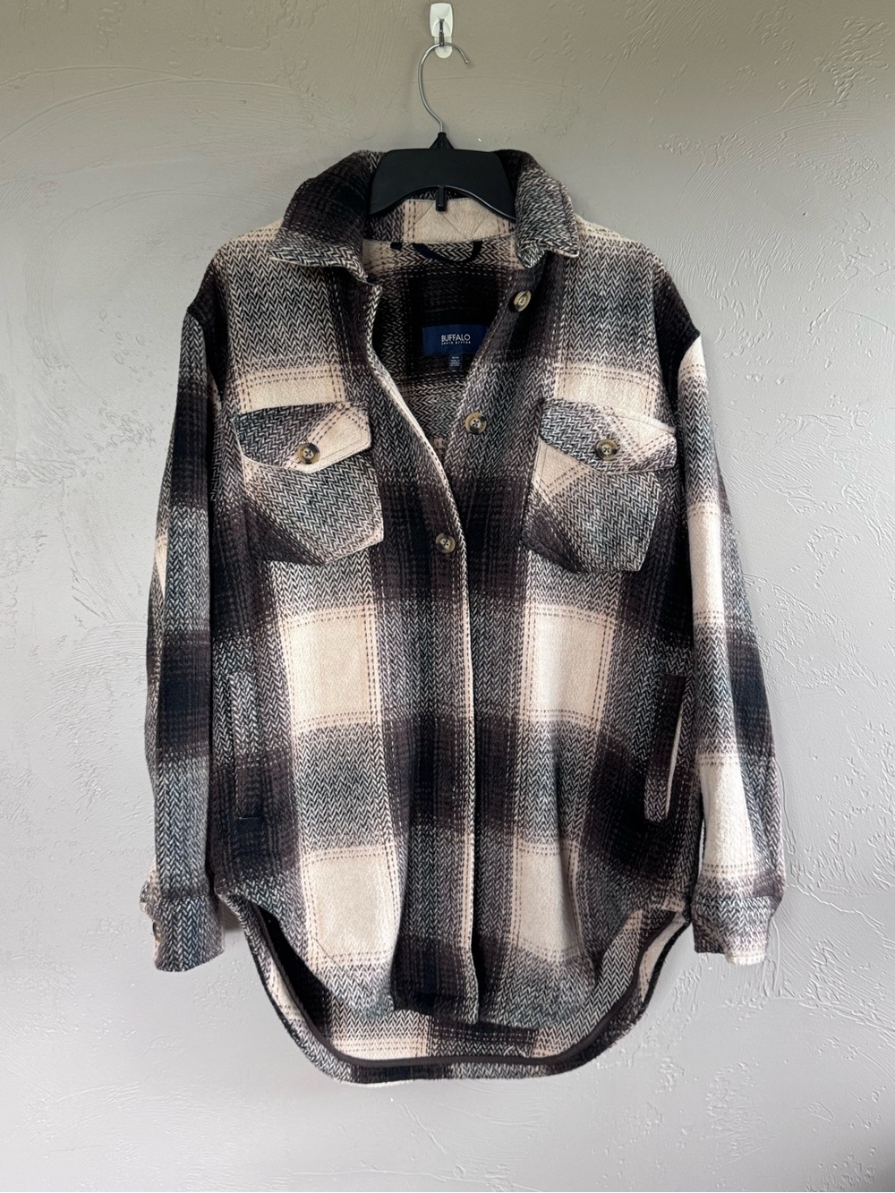 Buffalo David Bitton Brown & Cream Plaid Shacket